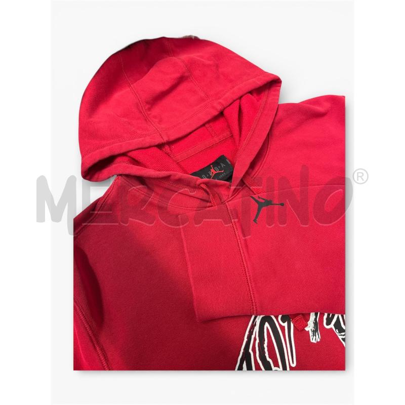 FELPA UOMO JORDAN ROSSA LOGO TASCA FRONTALE | Mercatino dell'Usato Rivoli 3