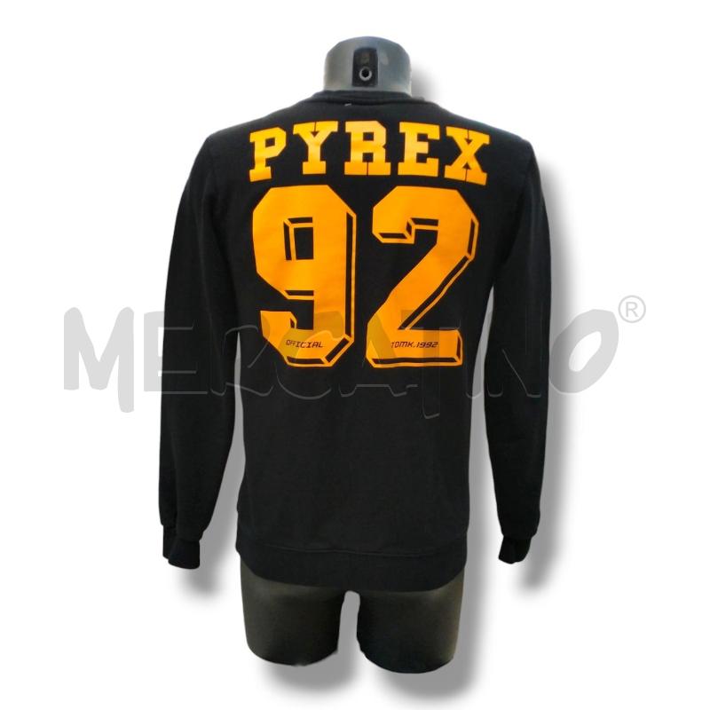 FELPA UOMO PYREX NERA LOGO SENAPE | Mercatino dell'Usato Rivoli 2
