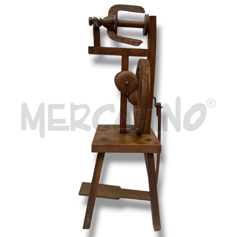 FILATOIO ANTICO LEGNO A PEDALE  | Mercatino dell'Usato Rivoli 3
