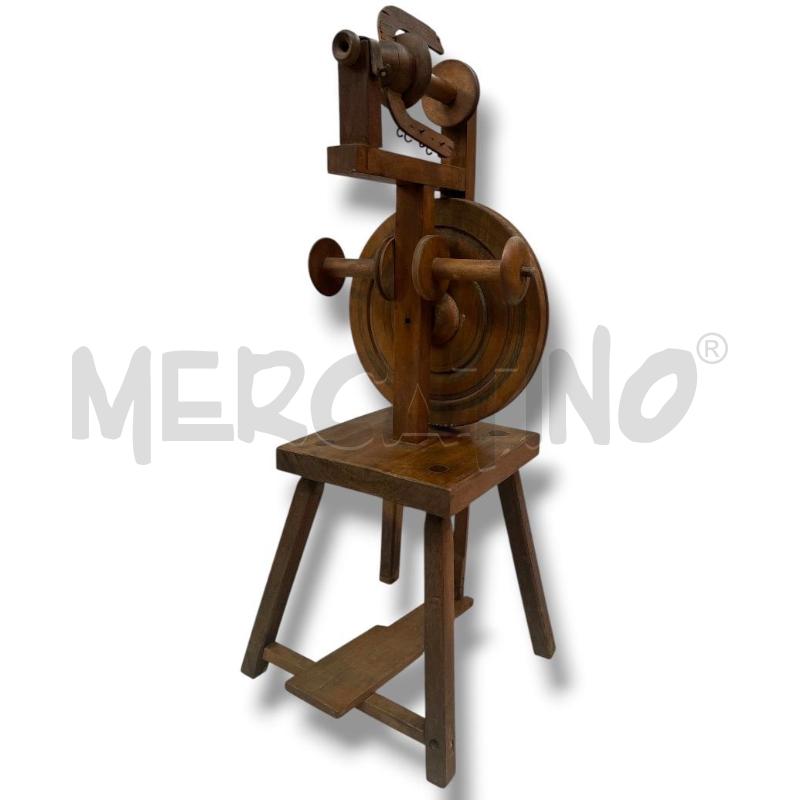FILATOIO ANTICO LEGNO A PEDALE  | Mercatino dell'Usato Rivoli 4