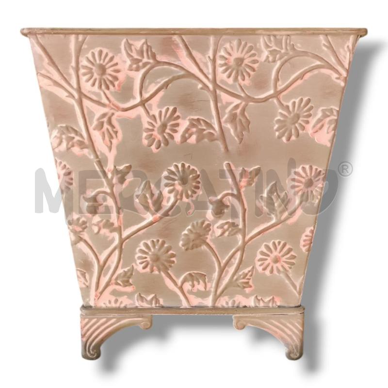 FIORIERA FERRO BATTUTO VERDE FIORI 45X24X26 | Mercatino dell'Usato Rivoli 2