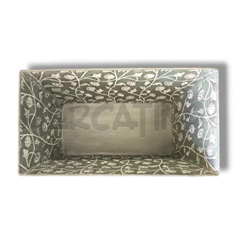 FIORIERA FERRO BATTUTO VERDE FIORI 45X24X26 | Mercatino dell'Usato Rivoli 3