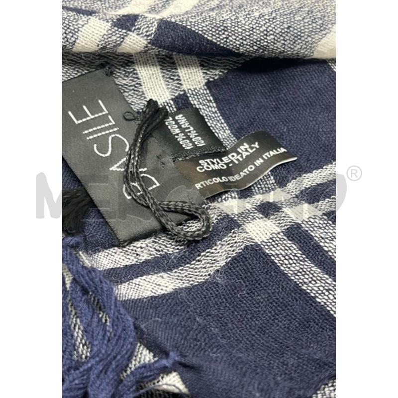 FOULARD BASILE BLU BIANCA QUADRI 100LANA | Mercatino dell'Usato Rivoli 2