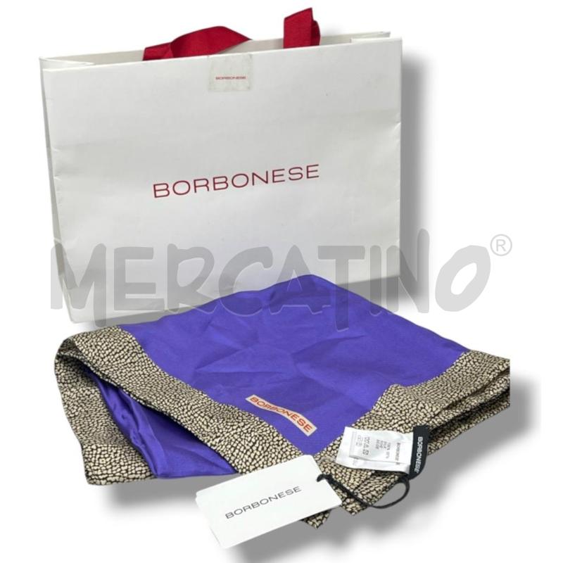 FOULARD BORBONESE VIOLA 85X85 100 SETA | Mercatino dell'Usato Rivoli 1