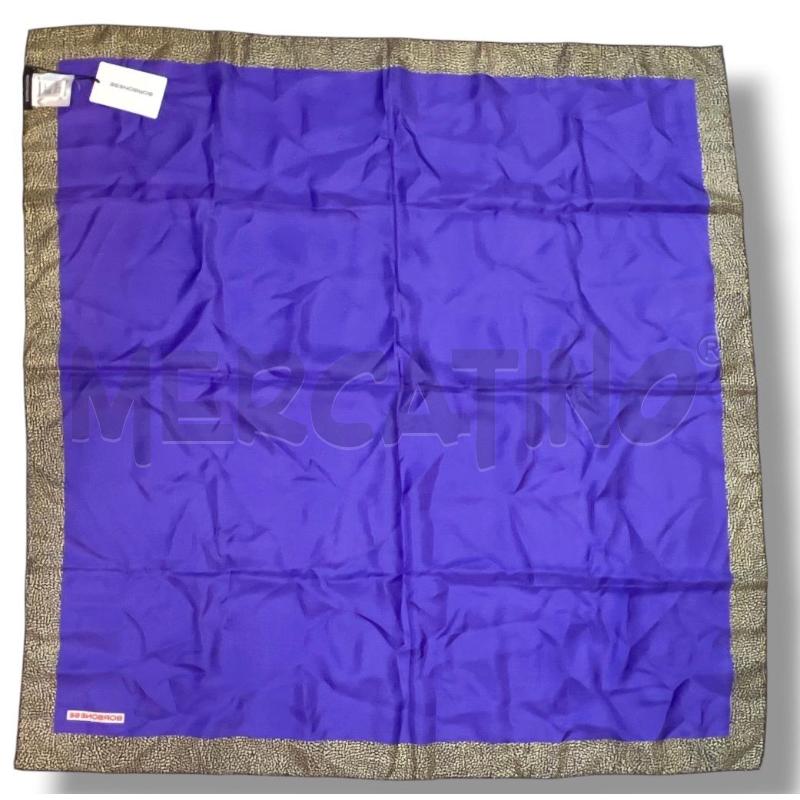 FOULARD BORBONESE VIOLA 85X85 100 SETA | Mercatino dell'Usato Rivoli 2