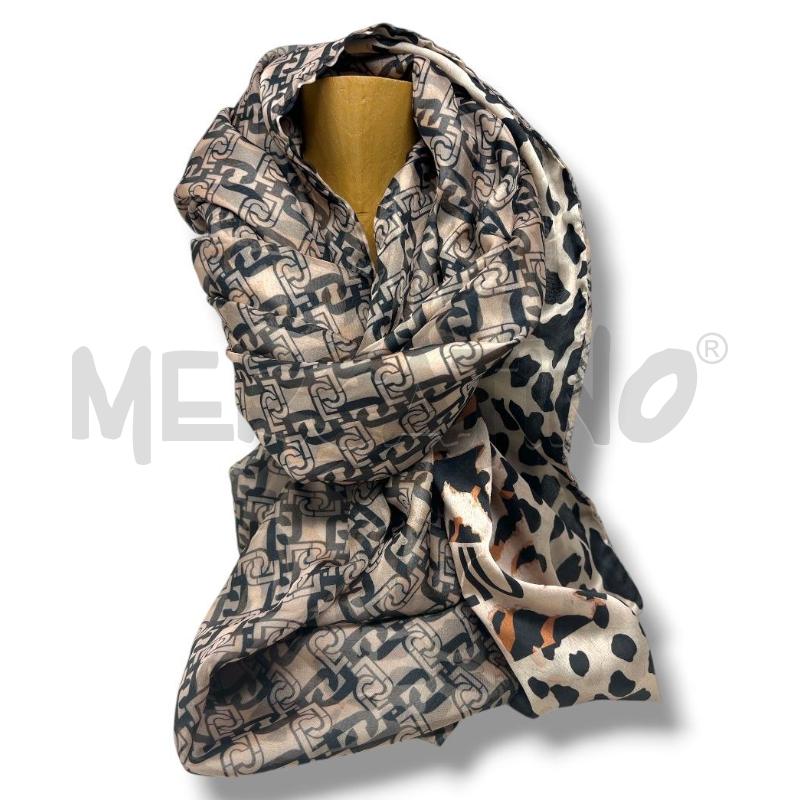 FOULARD LIU JO ANIMALIER MARRONE BEIGE 180X67 | Mercatino dell'Usato Rivoli 1