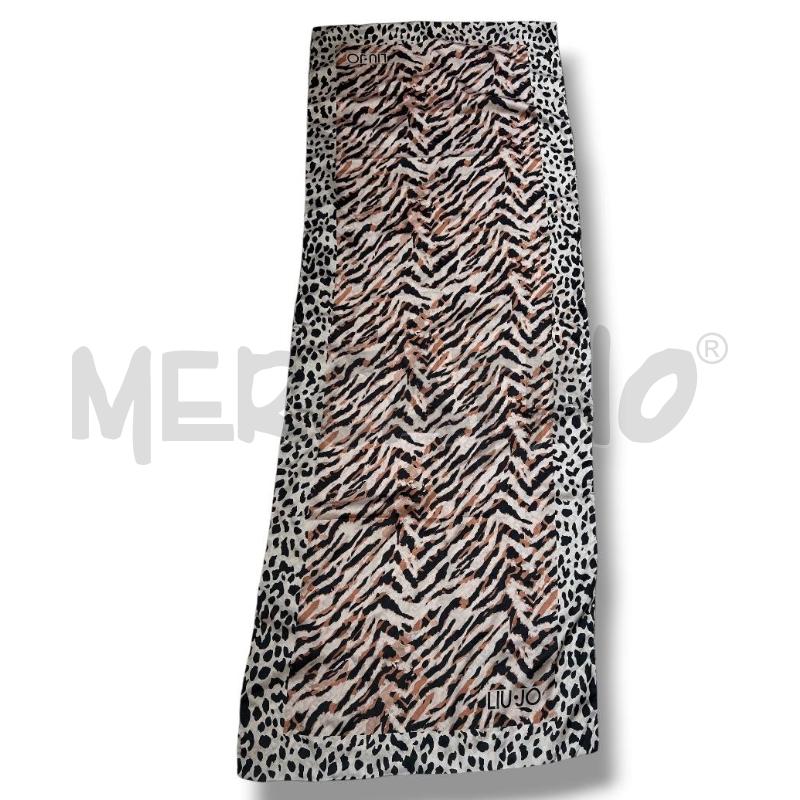 FOULARD LIU JO ANIMALIER MARRONE BEIGE 180X67 | Mercatino dell'Usato Rivoli 4
