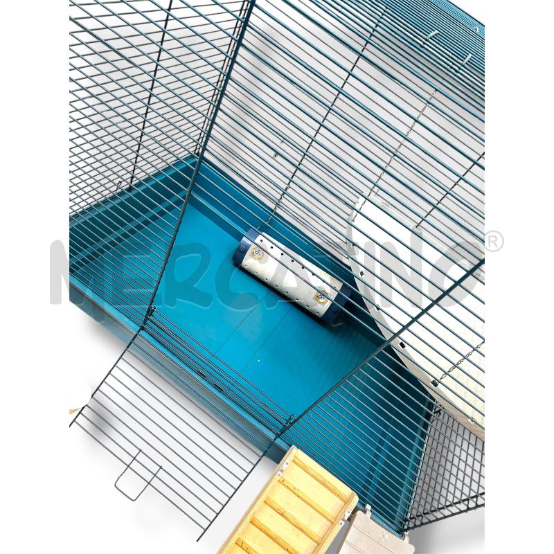 GABBIA FURETTO 78X49X70 FERPLAST FONDO BLU + ACC | Mercatino dell'Usato Rivoli 4