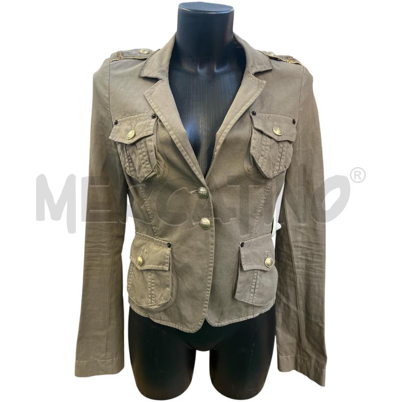GIACCA DONNA PINKO MISTO LINO TORTORA MODELLO COLONNELLO | Mercatino dell'Usato Rivoli 1