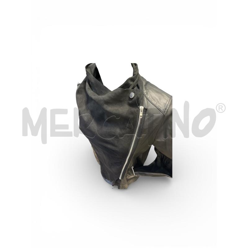 GIACCA DONNA RELIGION PELLE NERO MODELLO SCIALLATO INSERTI COTONE | Mercatino dell'Usato Rivoli 3