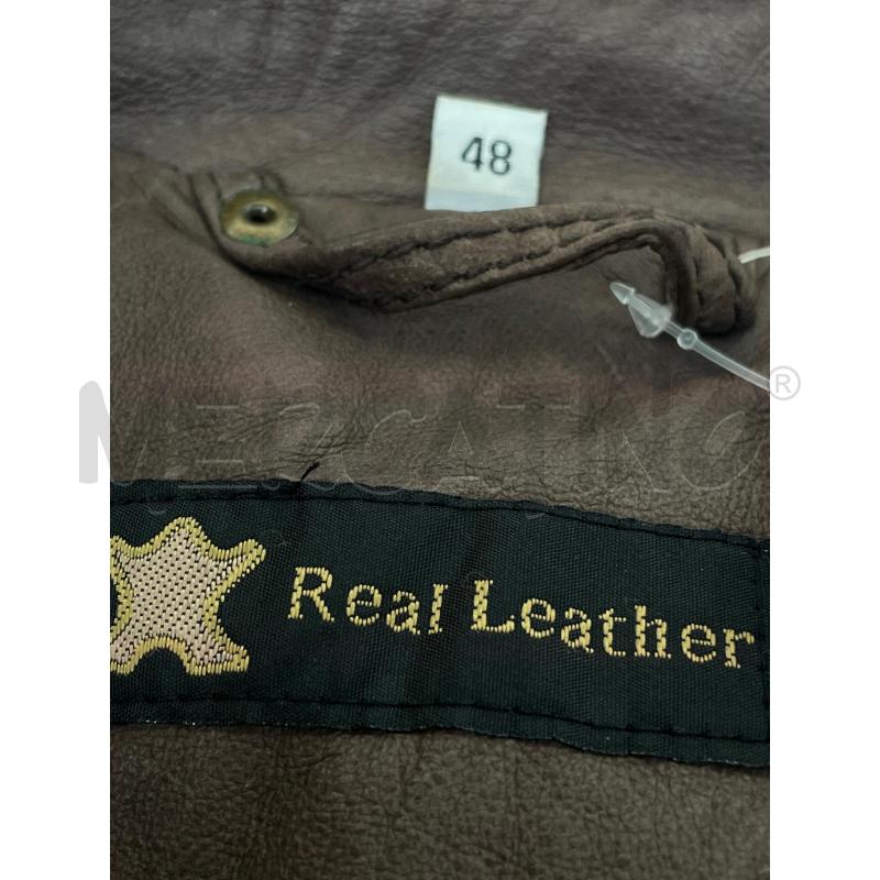 GIACCA DONNA VERA PELLE MARRONE CINTURA TASCONI | Mercatino dell'Usato Rivoli 4