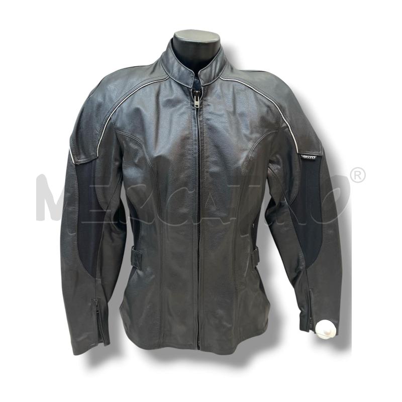 GIACCA MOTO DONNA AKITO PELLE NERA TG.42 | Mercatino dell'Usato Rivoli 1