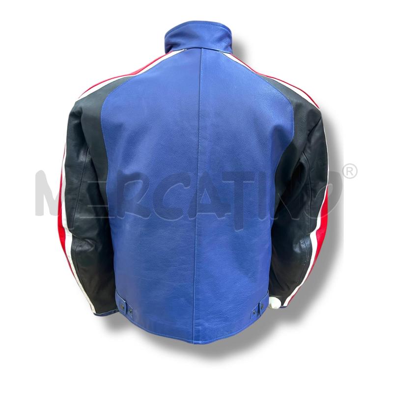 GIACCA MOTO SPIDI PELLE BLU ROSSA TG XL | Mercatino dell'Usato Rivoli 3