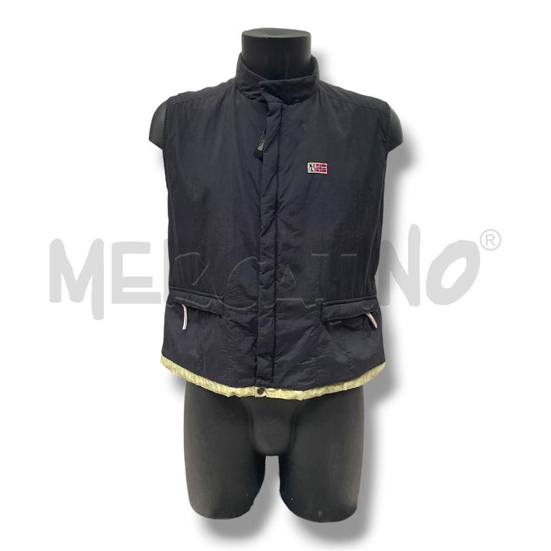 GILET UOMO NAPAPIJRI BLU NAVY PROFILO VERDE  | Mercatino dell'Usato Rivoli 1