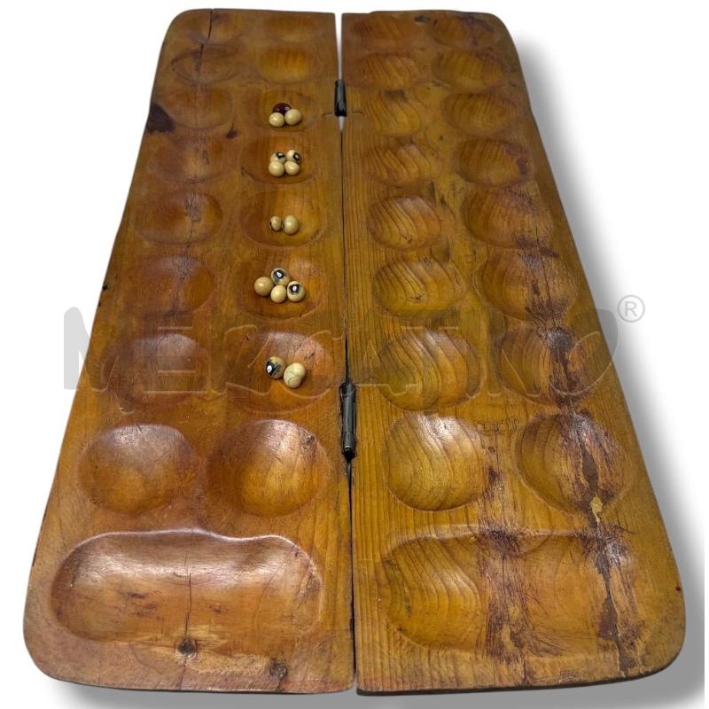 GIOCO KALAHA IN LEGNO INTAGLIATO A MANO | Mercatino dell'Usato Rivoli 1