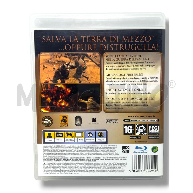 GIOCO PS3 IL SIGNORE DEGLI ANELLI LA CONQUISTA | Mercatino dell'Usato Rivoli 3