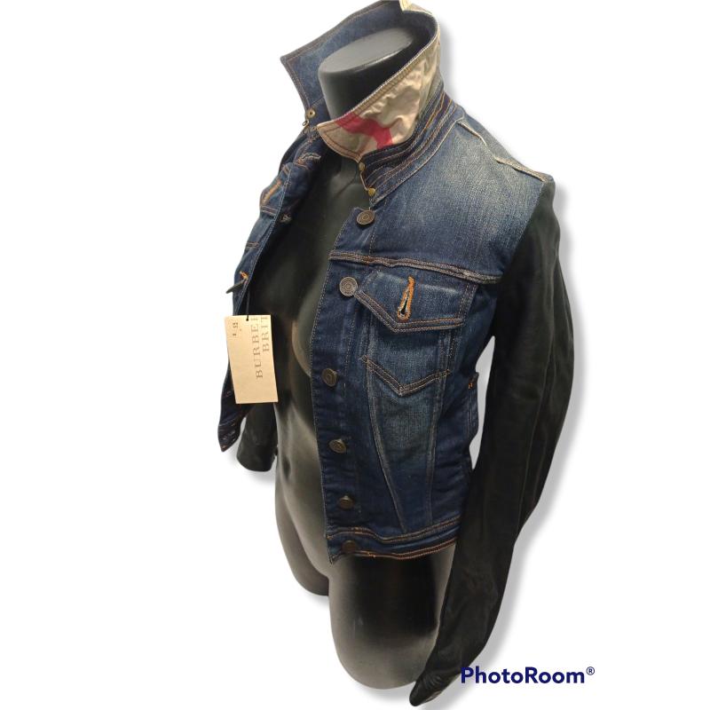 GIUBBINO DONNA BURBERRY JEANS MANICHE IN PELLE | Mercatino dell'Usato Rivoli