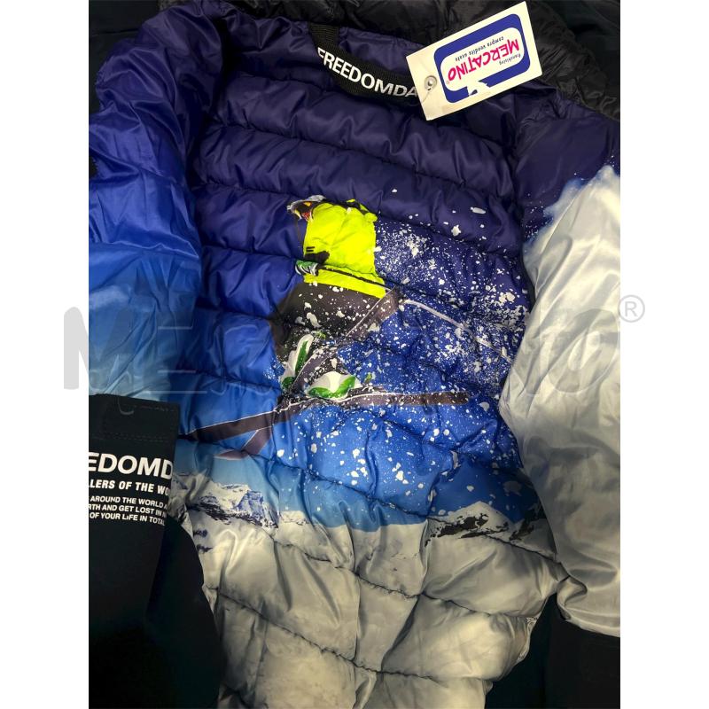 GIUBBOTTO JUNIOR FREEDOMDAY BLU SCURO BI-MATERIALE | Mercatino dell'Usato Rivoli 3