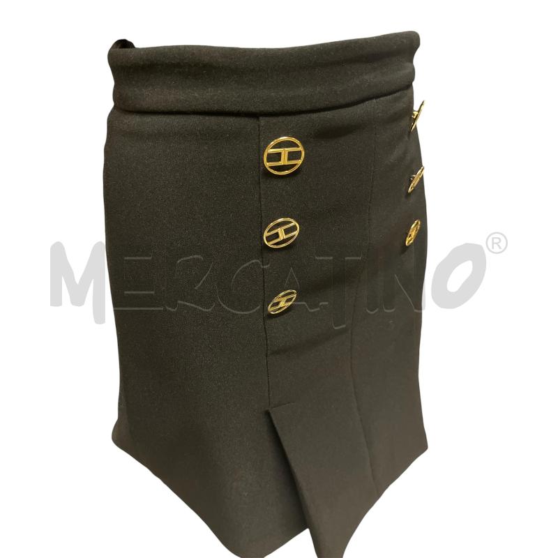GONNA ELISABETTA FRANCHI NERA BOTTONI LOGO DORATI | Mercatino dell'Usato Rivoli 2