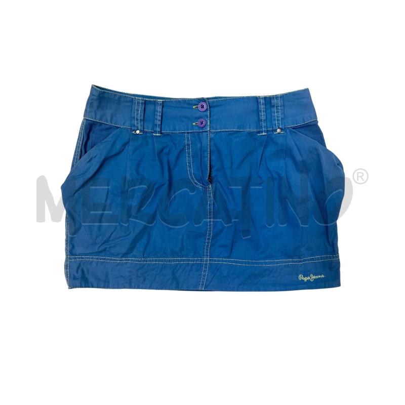 GONNA PEPE JEANS AZZURRA CUCITURE VERDI | Mercatino dell'Usato Rivoli 1