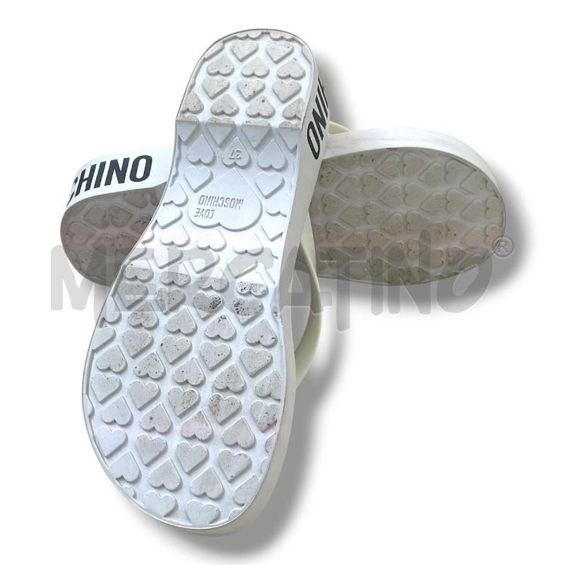 INFRADITO DONNA MOSCHINO BIANCHE LOGO CUORE | Mercatino dell'Usato Rivoli 5