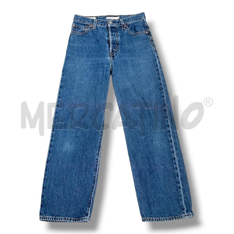 JEANS DONNA LEVIS RIBCAGE STRAIGHTBLU SCURO CHIUSURA BOTTONI | Mercatino dell'Usato Rivoli 1