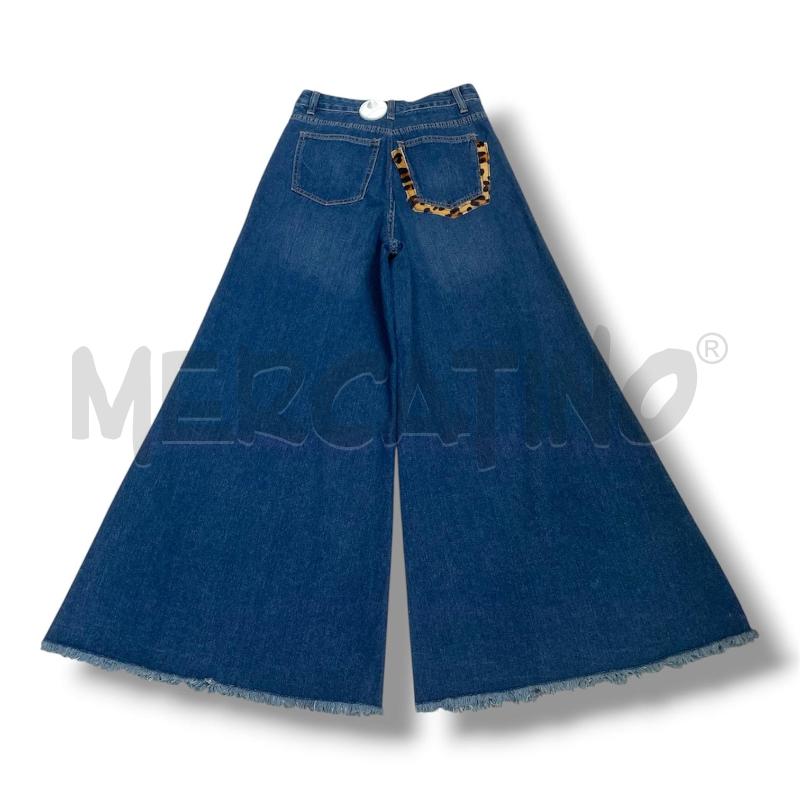 JEANS DONNA STEFANO GHILARDI BLU SCURO TASCA ANIMALIER | Mercatino dell'Usato Rivoli 2
