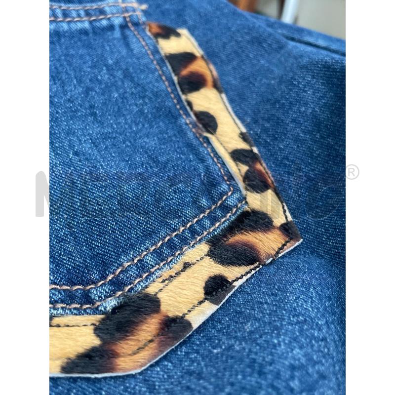 JEANS DONNA STEFANO GHILARDI BLU SCURO TASCA ANIMALIER | Mercatino dell'Usato Rivoli 3