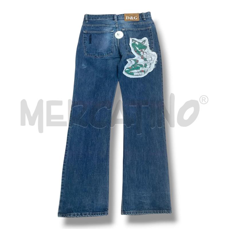 JEANS UOMO D&G BLU RICAMO TESCHIO ROSSO | Mercatino dell'Usato Rivoli 2