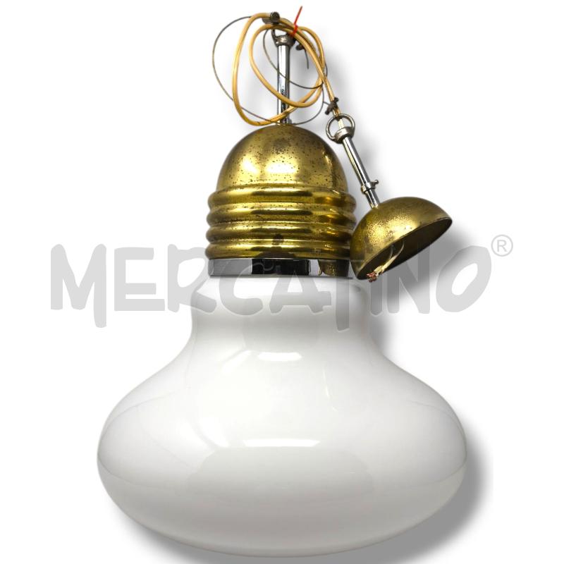 LAMPADARIO MODERNARIATO ANNI '70 A LAMPADINA IN VETRO | Mercatino dell'Usato Rivoli 1
