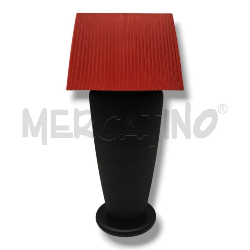 LAMPADA DA TAVOLO SFORZIN ILLUMINAZIONE NERA ROSSA 75,5CM  | Mercatino dell'Usato Rivoli 2