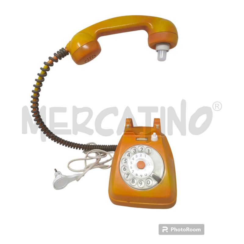 LAMPADA TELEFONO ABAT JOUR A DISCO VINTAGE ARANCIO | Mercatino dell'Usato Rivoli 1