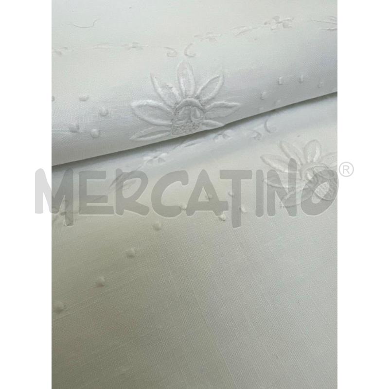 LENZUOLO MATRI + 2 FEDERE LINO BIANCO RICAMI FIORI | Mercatino dell'Usato Rivoli 2