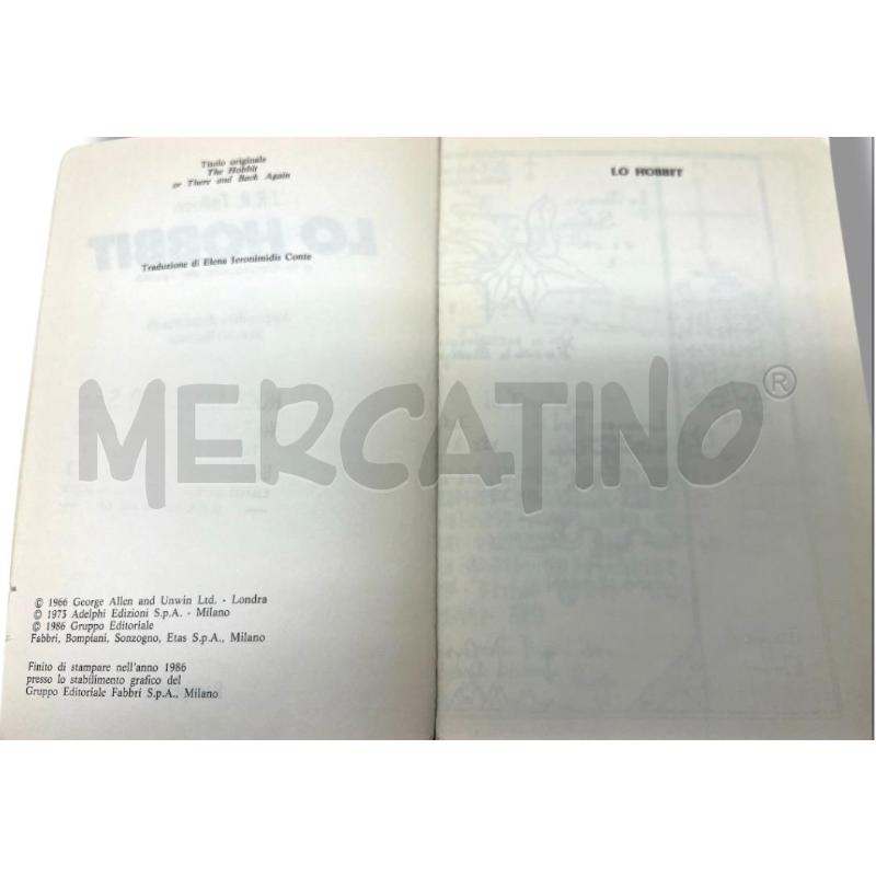 LO HOBBIT O LA RICONQUISTA DEL TESORO DI J. R. R. TOLKIEN ED. BOMPIANI | Mercatino dell'Usato Rivoli 2