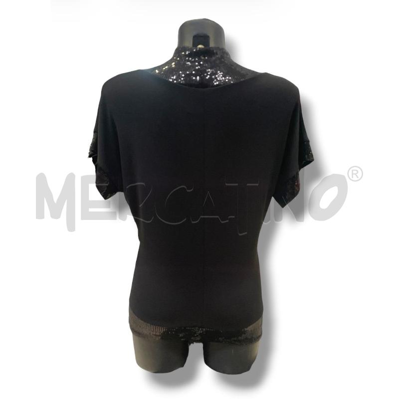 MAGLIA DONNA COCONUDA NERA SCOLLO V PAILLETTES | Mercatino dell'Usato Rivoli 2