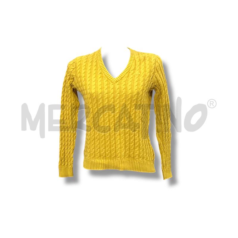 MAGLIA DONNA KAPPA TRECCE COLLO V GIALLO | Mercatino dell'Usato Rivoli 1