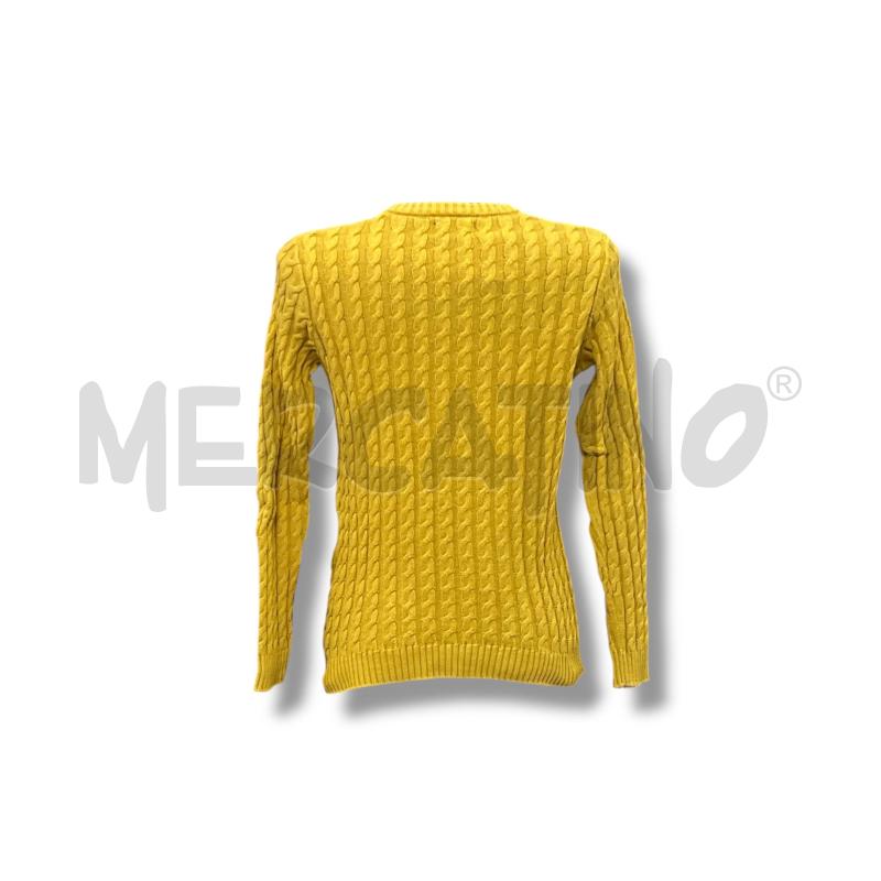 MAGLIA DONNA KAPPA TRECCE COLLO V GIALLO | Mercatino dell'Usato Rivoli 3