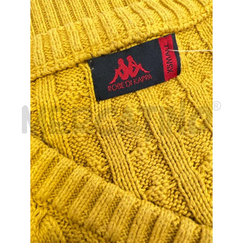 MAGLIA DONNA KAPPA TRECCE COLLO V GIALLO | Mercatino dell'Usato Rivoli 4
