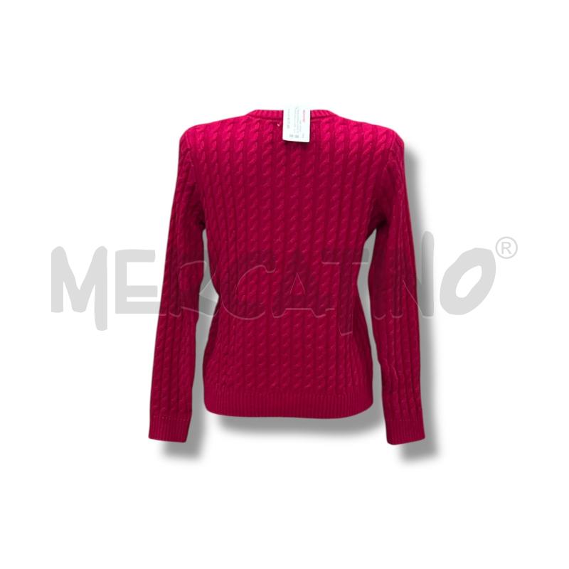 MAGLIA DONNA KAPPA TRECCE COLLO V MAGENTA | Mercatino dell'Usato Rivoli 2