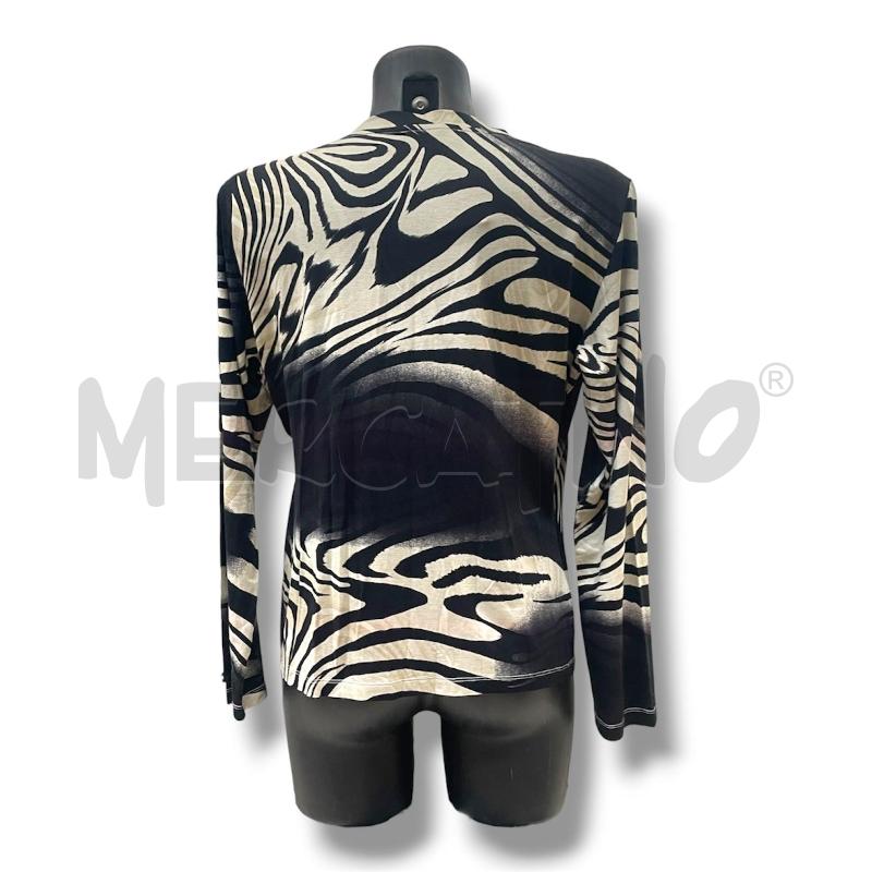 MAGLIA DONNA KRIZIA BEIGE ZEBRATO SCOLLO PROFONDO V | Mercatino dell'Usato Rivoli 2