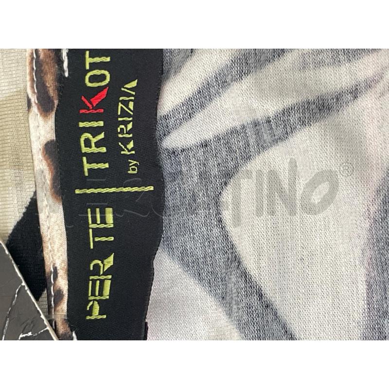 MAGLIA DONNA KRIZIA BEIGE ZEBRATO SCOLLO PROFONDO V | Mercatino dell'Usato Rivoli 3
