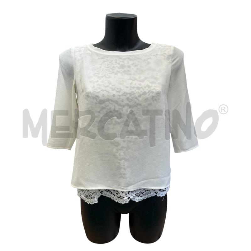 MAGLIA DONNA LIU JO CREMA PIZZO VELATO | Mercatino dell'Usato Rivoli 1