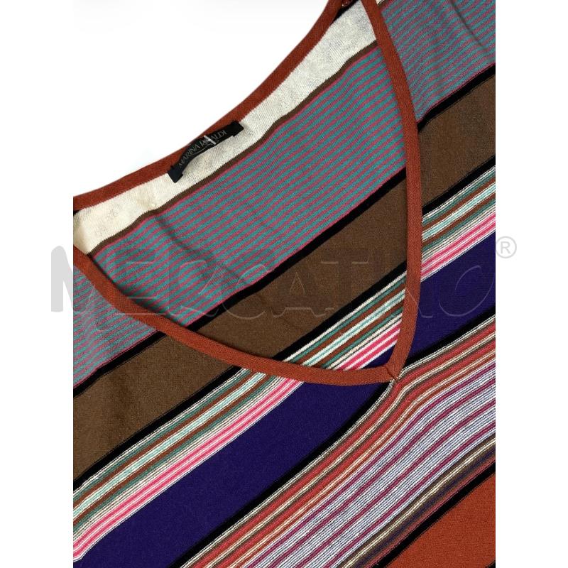 MAGLIA DONNA MARINA RINALDI RIGHE COLOR 83LINO | Mercatino dell'Usato Rivoli 3