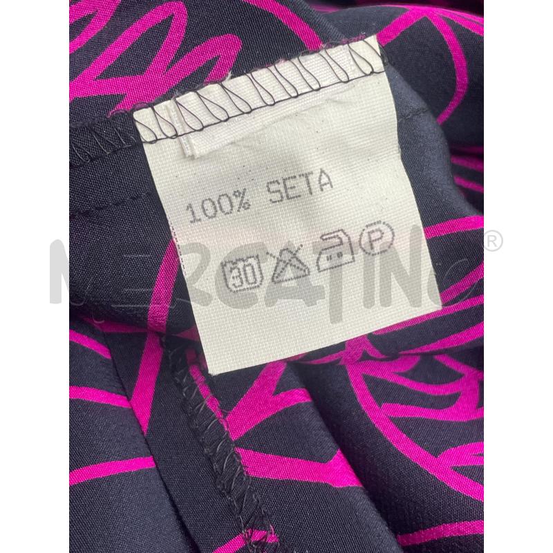 MAGLIA DONNA NERA 100SETA DISEGNI VIOLA  | Mercatino dell'Usato Rivoli 3