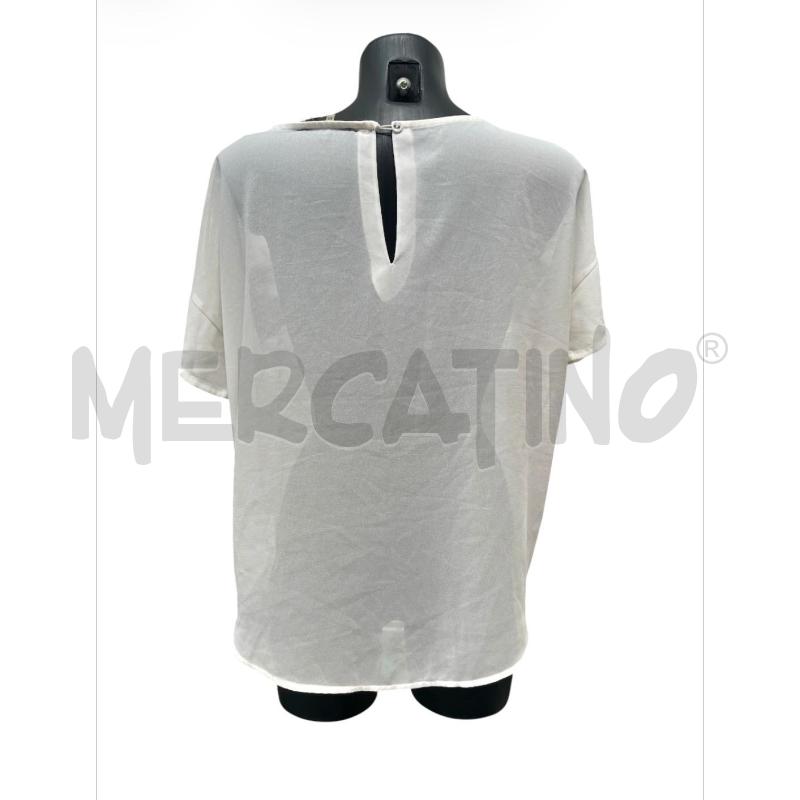 MAGLIA DONNA PATRIZIA PEPE BIANCA LOGO PAILLETTE | Mercatino dell'Usato Rivoli 2
