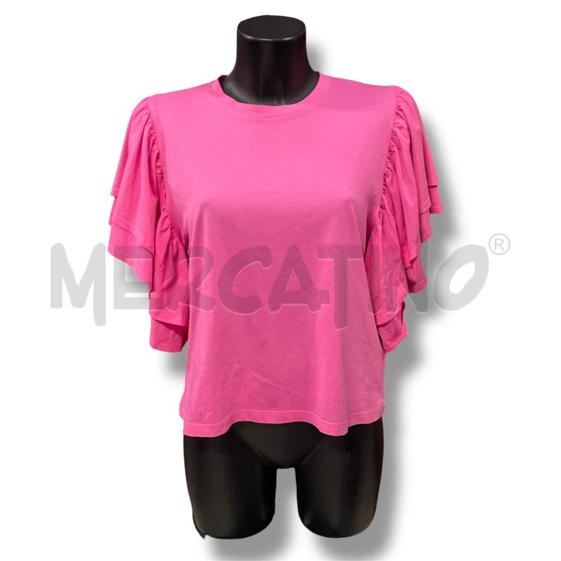 MAGLIA DONNA SILVIAN HEACH FUCSIA MANICHE VOULANT  | Mercatino dell'Usato Rivoli 1
