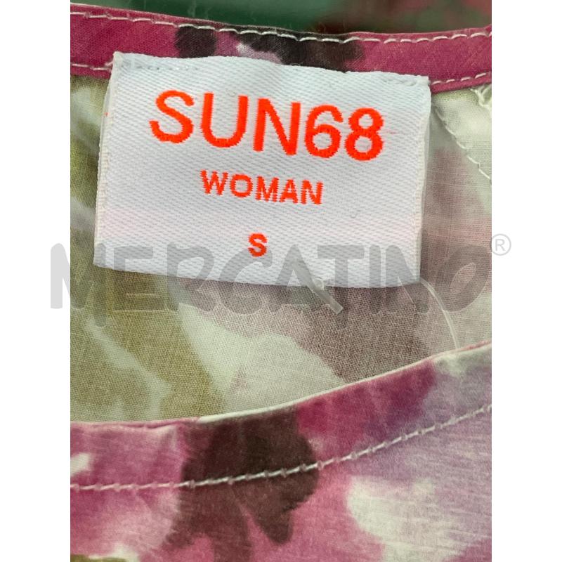 MAGLIA DONNA SUN68 BIANCA FIORI ACQUERELLO  | Mercatino dell'Usato Rivoli 3