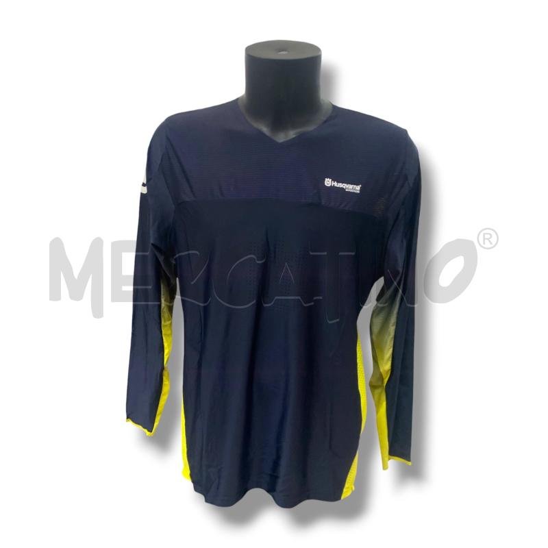 MAGLIA MOTOCROSS HUSQVARNA BLU GIALLA TG.M | Mercatino dell'Usato Rivoli 1