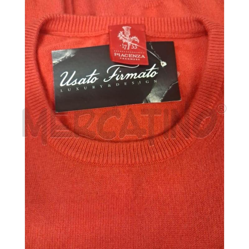MAGLIA UOMO PIACENZA 1733 CASHMERE GIROCOLLO CORALLO | Mercatino dell'Usato Rivoli 3