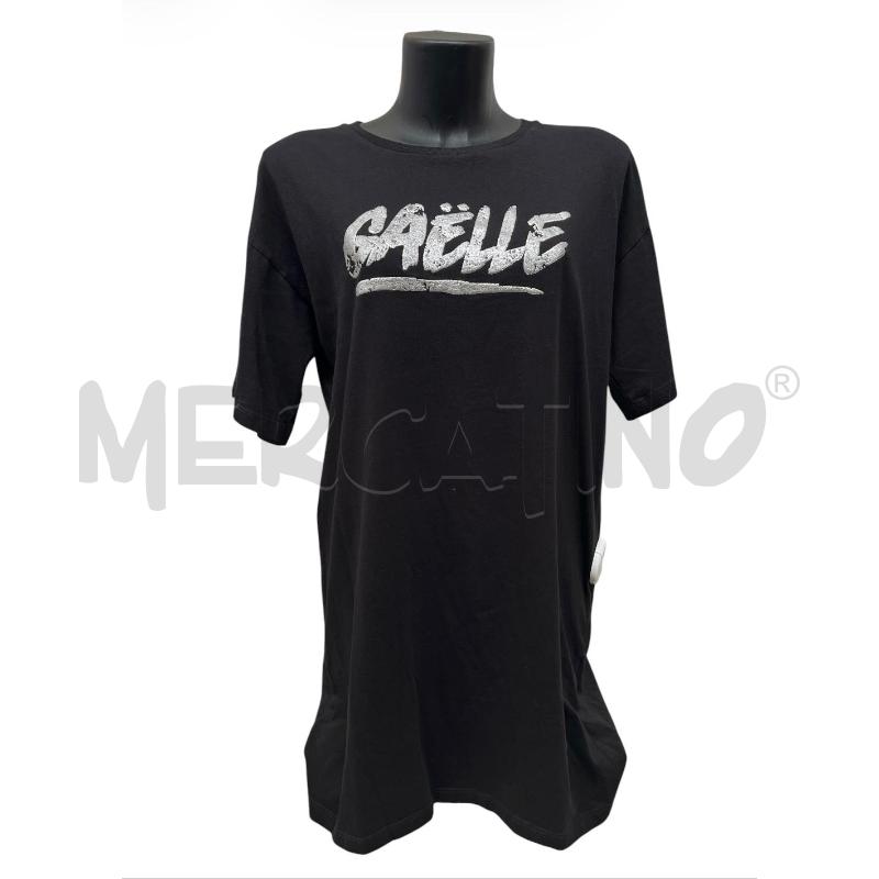 MAXI MAGLIA DONNA GAELLE NERA LOGO ARGENTATO  | Mercatino dell'Usato Rivoli 1